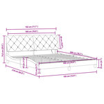 vidaXL Cadre de lit avec LED sans matelas gris clair 180x200cm velours