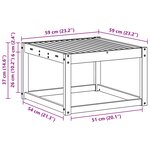 vidaXL Table de jardin Bois d'Acacia Massif Naturel 59 x 59 x 37 cm