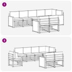 vidaXL Ensemble de canapés d'extérieur 7 pc