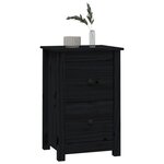 vidaXL Tables de chevet 2 Pièces Noir 40x35x61 5 cm Bois de pin massif