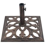 vidaXL Socle de parasol Bronze 12 kg 49 cm Fonte