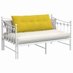 vidaXL Coussin de Dos Jaune 120 x 50 cm Tissu en velours côtelé