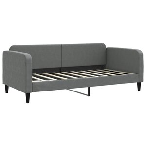 vidaXL Lit de repos sans matelas gris foncé 90x190 cm tissu