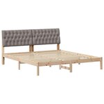 vidaXL Cadre de lit avec tête de lit rembourrée Marron 180 x 200 cm