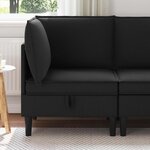 vidaXL Canapé d'angle avec rangement Noir Velours