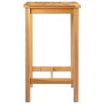 vidaXL Table de bar Naturel 60 x 60 x 105 cm Teck Massif