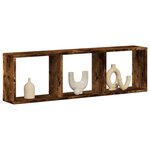 vidaXL Armoire murale 100x16x30 cm chêne fumé bois d'ingénierie