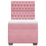 vidaXL Sommier à lattes de lit et matelas Rose 80x200 cm Velours