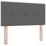 vidaXL Lit box spring avec matelas gris foncé  100 x 200 cm  en tissu.