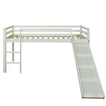 Lit enfant lit mezzanine superposés 90x200 cm blanc