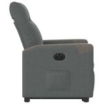 vidaXL Fauteuil inclinable électrique gris foncé tissu