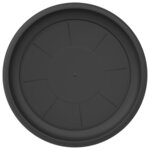 vidaXL Plateau à fleurs rond 24 Pièces Noir Ø 27 x 2 5 cm Plastique
