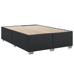 vidaXL Sommier à lattes de lit avec matelas Noir 140x190 cm Similicuir