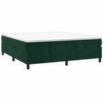 vidaXL Cadre de lit vert foncé 200x200 cm velours