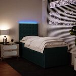 vidaXL Sommier à lattes de lit et matelas Vert foncé 80x200 cm Velours