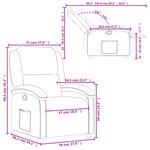 vidaXL Fauteuil inclinable Marron Tissu