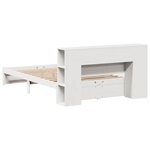 vidaXL Lit bibliothèque sans matelas blanc 140x190 cm bois pin massif