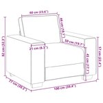 vidaXL Fauteuil gris foncé 100x77x82 cm tissu