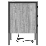 vidaXL Cabinet de chevet 2 Pièces Sonoma gris Bois d'ingénierie