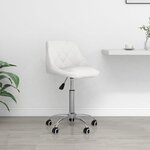 vidaXL Chaise pivotante de bureau Blanc Similicuir