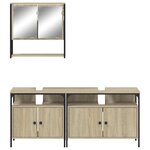 vidaXL Ensemble de meubles de salle de bain 3 Pièces chêne sonoma