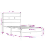 vidaXL Cadre de lit sans matelas chêne sonoma 90x190 cm