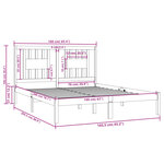 vidaXL Cadre de lit Bois de pin massif 160x200 cm