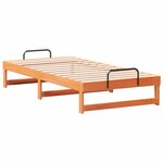 vidaXL Cadre de lit Marron 90 x 200 cm Pin massif