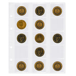 Feuilles numismatiques Optima pour 15 monnaies  médailles  jetons jusqu'à 42 mm.