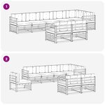 vidaXL Ensemble de canapés d'extérieur 8 pc Naturel et Beige