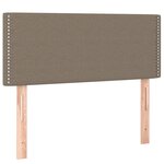 vidaXL Sommier à lattes de lit avec matelas LED Taupe 120x200 cm Tissu