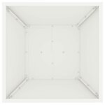 vidaXL Jardinière à pilier Blanc 40 x 40 x 100 cm Acier