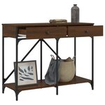 vidaXL Table console chêne marron 100x39x78 5 cm bois d'ingénierie