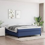 vidaXL Cadre de lit Bleu 160x200 cm Tissu