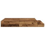 vidaXL Cadre de lit avec rangement vieux bois 160x200 cm