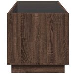 vidaXL Table basse avec LED infini chêne marron 70x50x50 cm