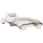 vidaXL Cadre de lit Blanc 75 x 190 cm Pin massif