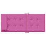 vidaXL Coussins de chaise à dossier haut lot de 6 rose tissu oxford