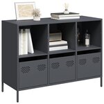 vidaXL Buffet anthracite 101 5x39x73 5 cm acier laminé à froid