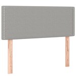 vidaXL Sommier à lattes de lit et matelas gris clair 120x190 cm tissu