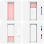 vidaXL Store plissé rose 75x200 cm largeur du tissu 74 4 cm polyester