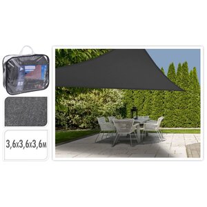 Progarden toile d'ombrage triangulaire gris foncé 3 6x3 6x3 6 m