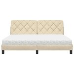 vidaXL Lit avec matelas crème 180x200 cm tissu