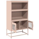 vidaXL Buffet haut rose 68x39x123 cm acier