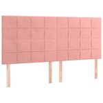 vidaXL Sommier à lattes de lit avec matelas Rose 160x200 cm Velours
