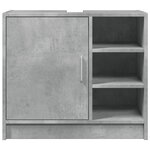 vidaXL Armoire d'évier gris béton 63x29x55 cm bois d'ingénierie