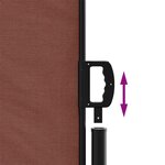 vidaXL Auvent latéral rétractable marron 180x500 cm