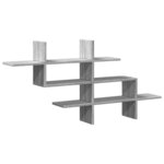 vidaXL Étagère murale sonoma gris 124 5x18x60 5 cm bois d'ingénierie
