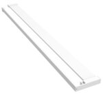 vidaXL Paroi de douche et étagère Blanc 115x195 cm Verre ESG&Aluminium