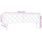 Tête de Lit LED vidaXL Design Blocs Diamant Marron Foncé 180 cm Tissu
